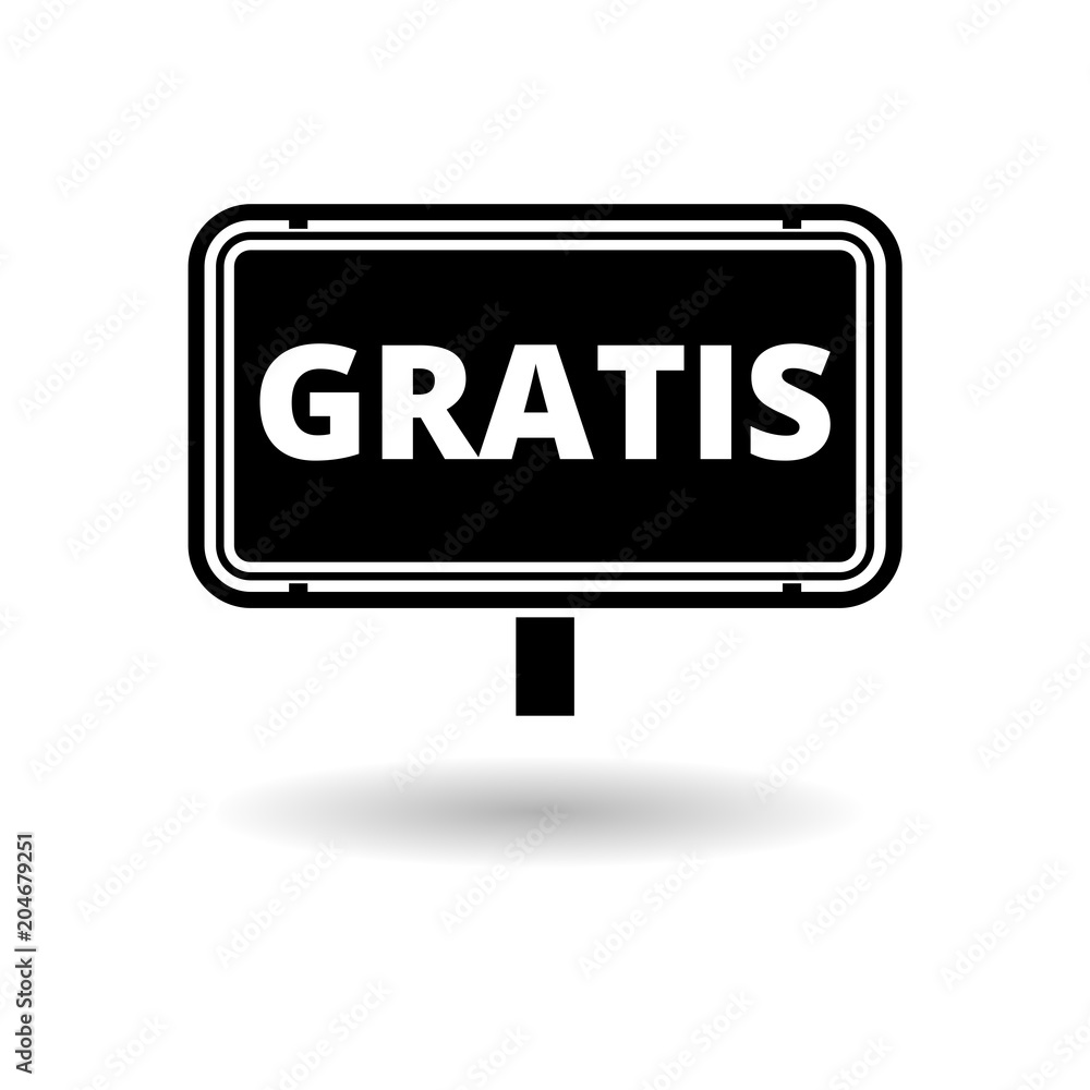Gratis icon, simple vector icon Gratis icon, simple vector icon