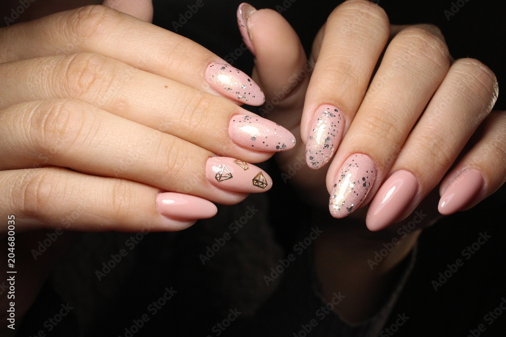 stylish manicure with a design stylish manicure with a design