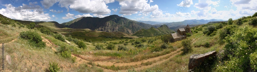 Landscape at Tsaghats Kar monastery in Armenia  