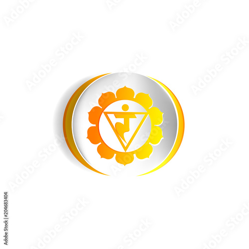 Manipura chakra vector illustration.