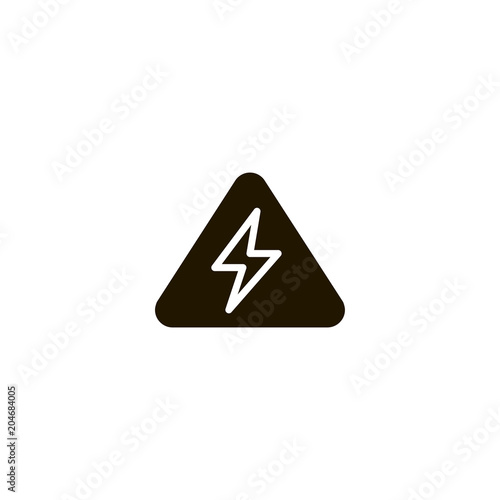 high voltage icon. sign design