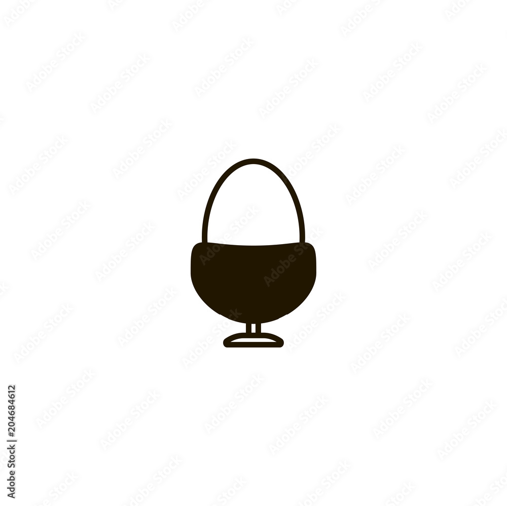 boiled egg icon. sign design