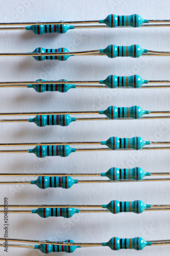 Wallpaper Mural Two Rows of Resistors on Wires Torontodigital.ca
