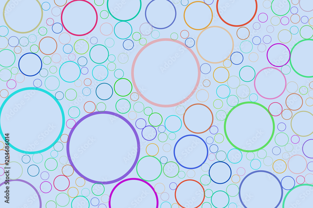 Conceptual background circles, bubbles, sphere or ellipses pattern for design. White, drawing, wallpaper & color.