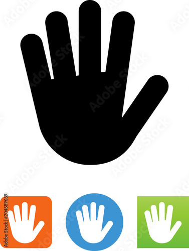 Vector Hand Stop Icon