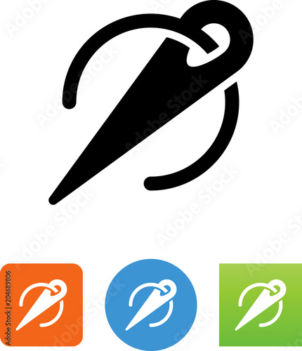 Sewing Needle And Thread Icon