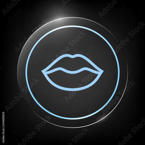 Lips linel icon photo