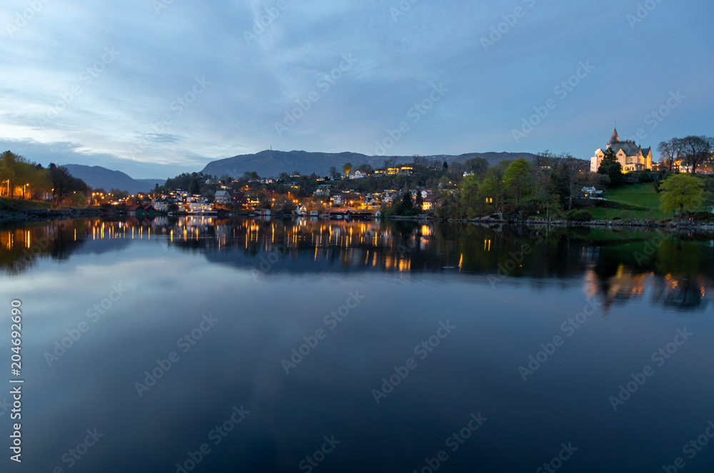Fototapeta premium Blue time in Bergen