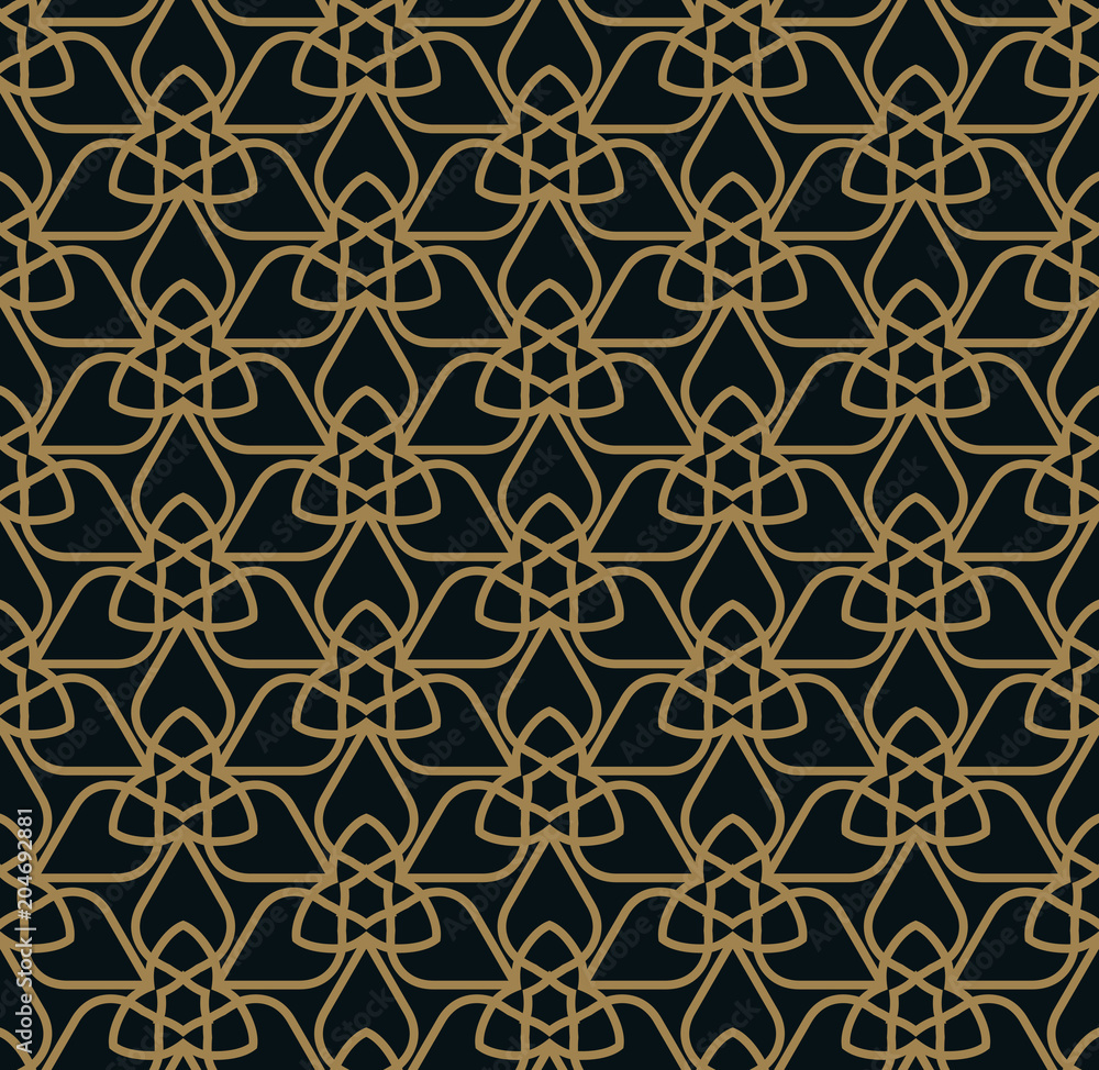 Seamless pattern. Elegant linear ornament. Geometric stylish bac Seamless pattern. Elegant linear ornament. Geometric stylish bac