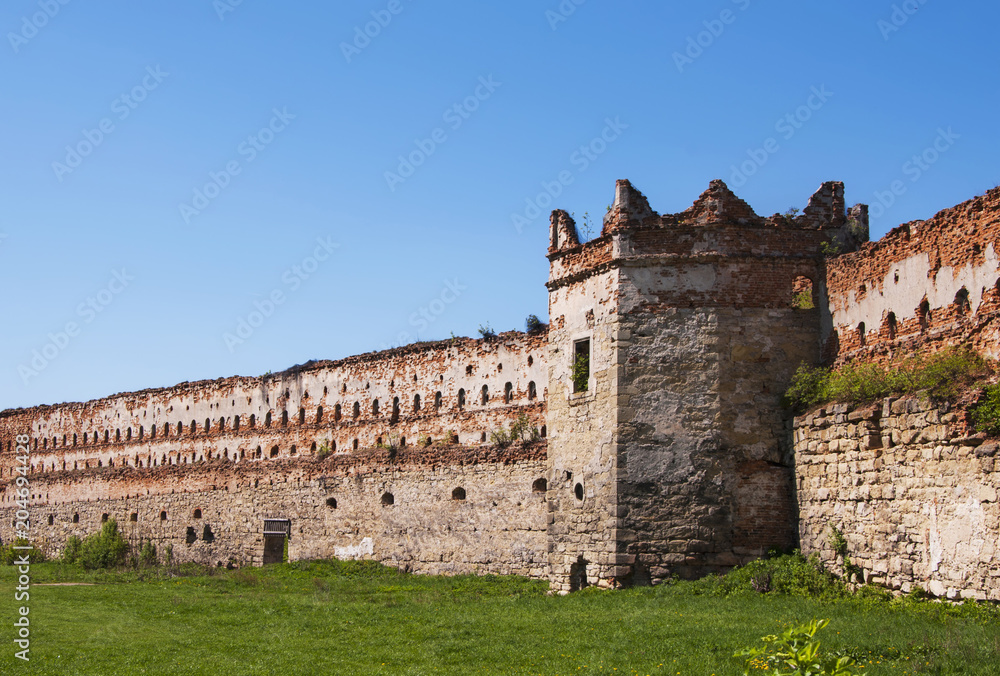 Ruins of the tower and wall of the old castle