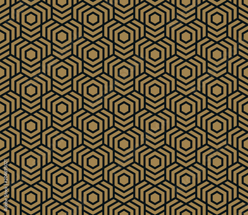 Wallpaper Mural Seamless pattern. Elegant linear ornament. Geometric stylish background. Vector repeating texture Torontodigital.ca