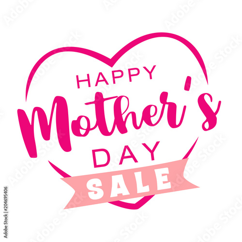 Happy Mother's Day Sale lettering.