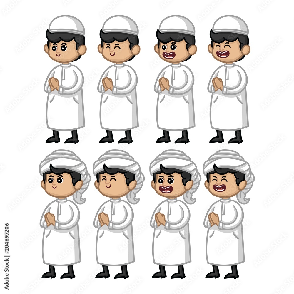 islam/muslim people cartoon style for ramadhan kareem/eid mubarak islam/muslim people cartoon style for ramadhan kareem/eid mubarak