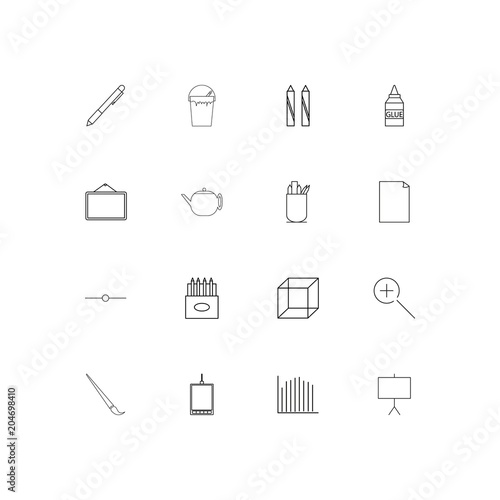 Creative Process And Design linear thin icons set. Outlined simple vector icons