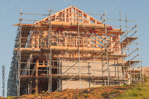 Wooden construction of private houses 