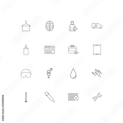Healthcare And Medical linear thin icons set. Outlined simple vector icons