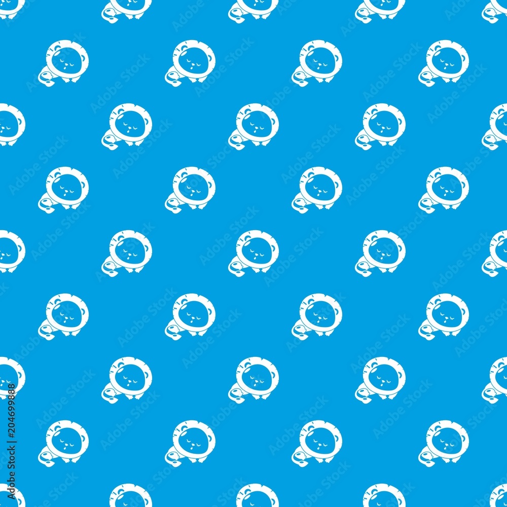 Sleeping lion pattern vector seamless blue Sleeping lion pattern vector seamless blue