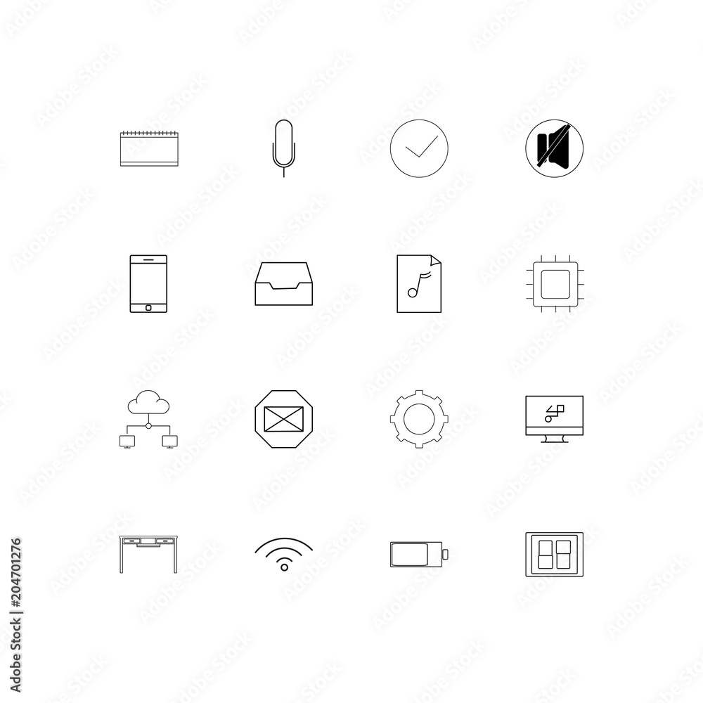 Devices linear thin icons set. Outlined simple vector icons Devices linear thin icons set. Outlined simple vector icons