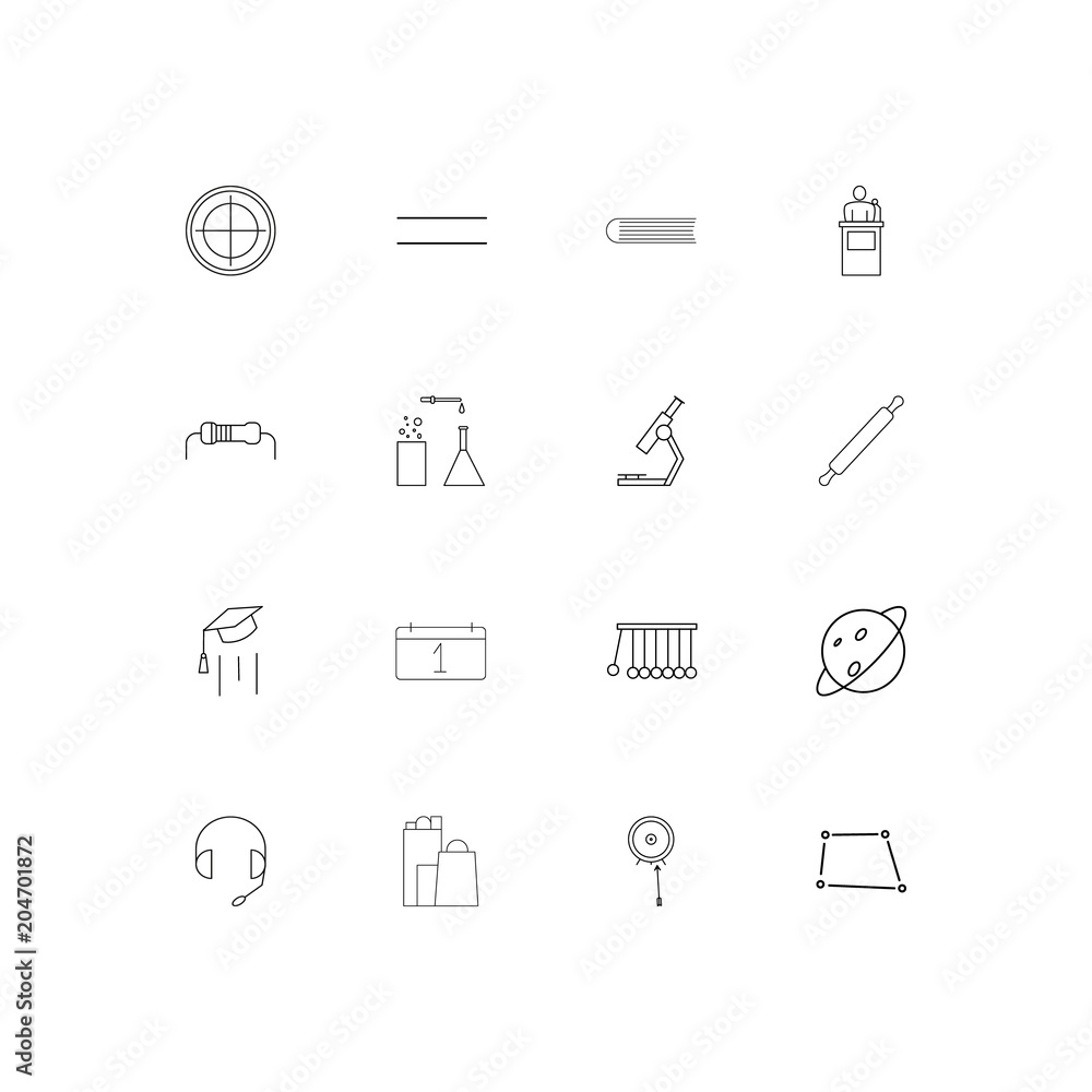 Education And Science linear thin icons set. Outlined simple vector icons Education And Science linear thin icons set. Outlined simple vector icons