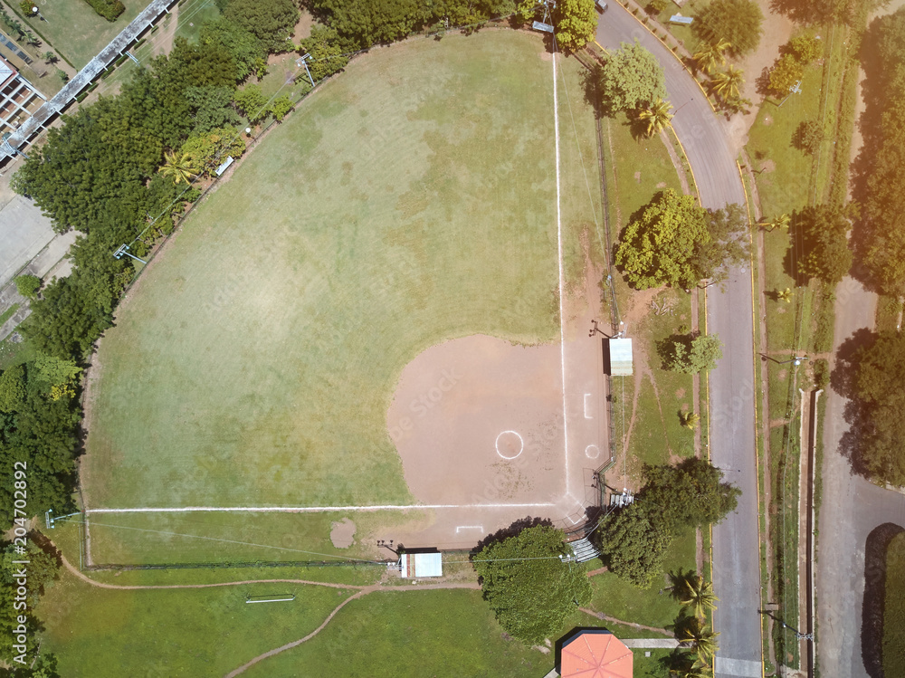 Obraz premium Green baseball field