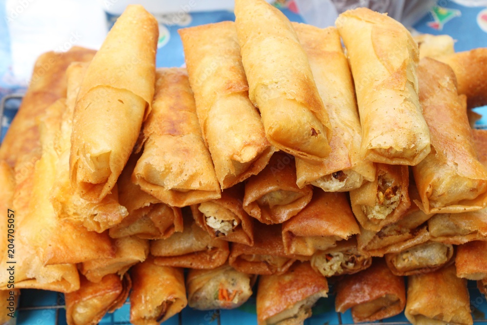 fried spring rolls traditional for appetizer food. fried spring rolls traditional for appetizer food.