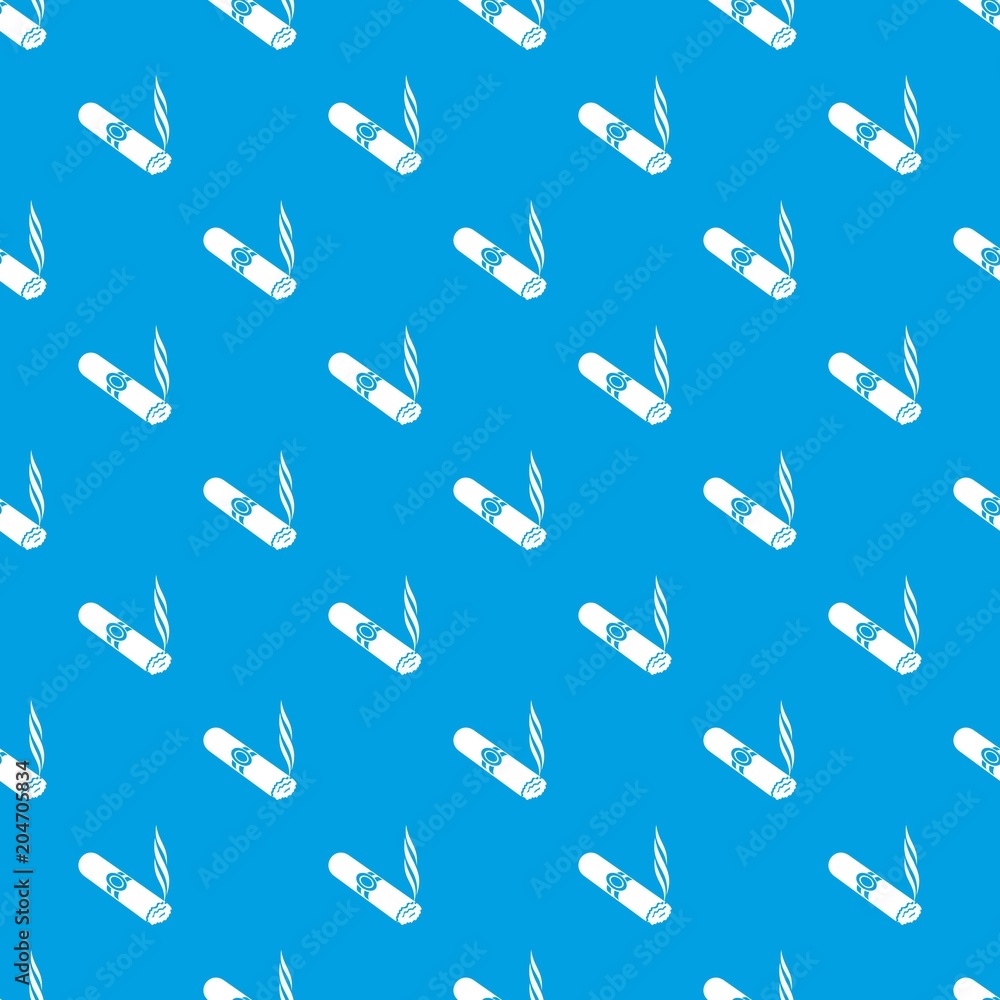 Cigar pattern vector seamless blue Cigar pattern vector seamless blue