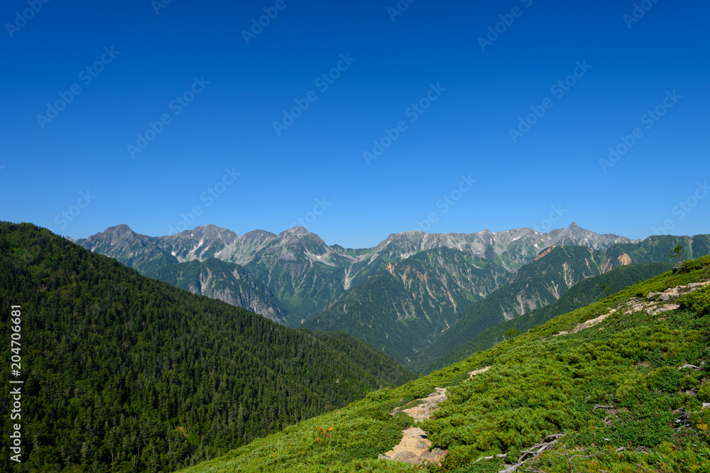 Obraz premium 北アルプス 槍ヶ岳・穂高連峰