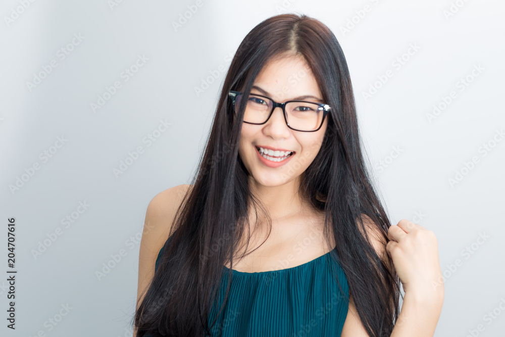 Eye glasses asian beautiful sexy women Stock Photo | Adobe Stock
