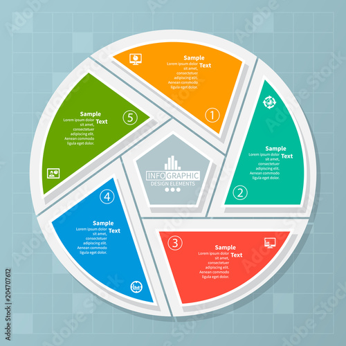 Abstract 3D Paper Infographics