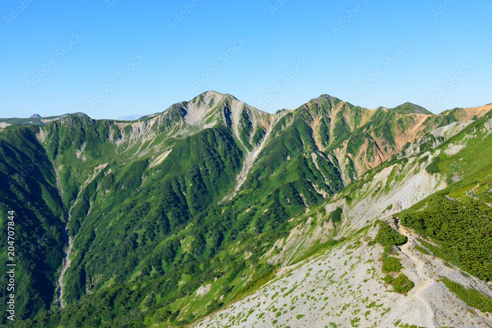 Fototapeta premium 北アルプス 裏銀座縦走ルート 鷲羽岳