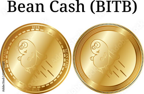 Set of physical golden coin Bean Cash (BITB)