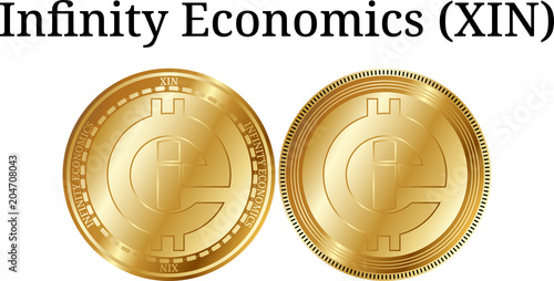 Set of physical golden coin Infinity Economics (XIN)