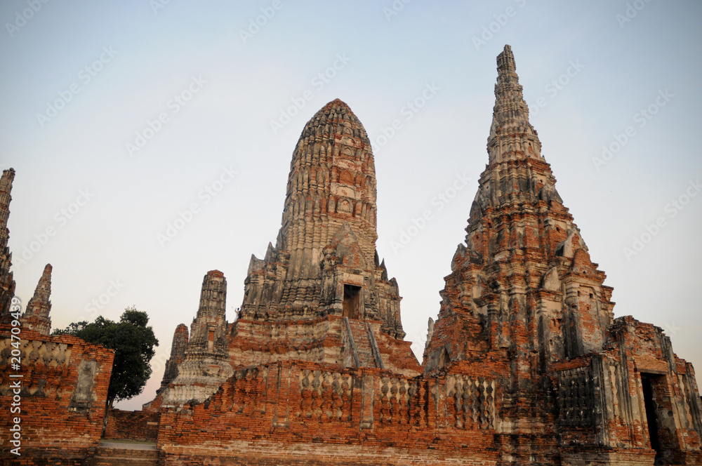 Ancient palace ruins Ayudhaya Thailand