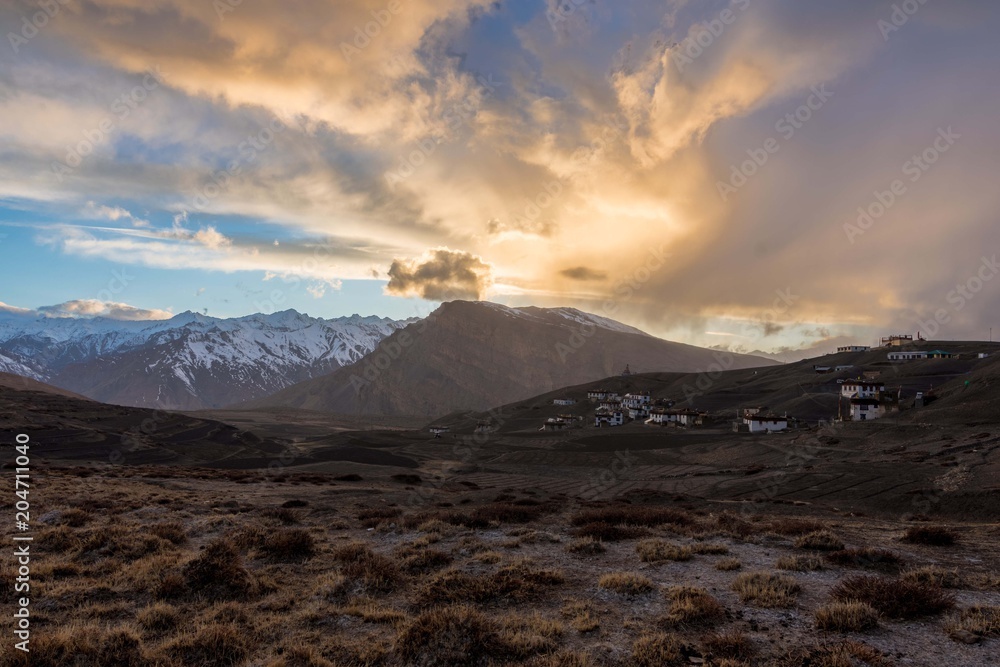 Amazing Sunset in Langza Village - Spiti