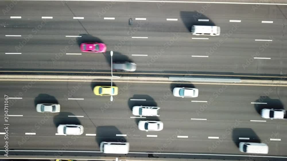 Aerial view of traffic on the highway (urban transportation) in the morning in Bangkok Thailand
Aerial view of traffic on the highway (urban transportation) in the morning in Bangkok Thailand