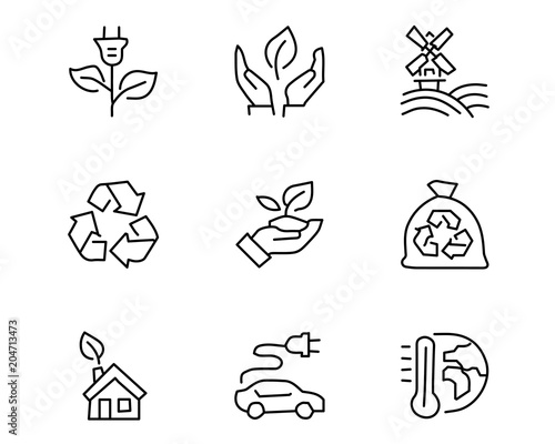environment hand drawn icon set design illustration, hand drawn style design, designed web and app