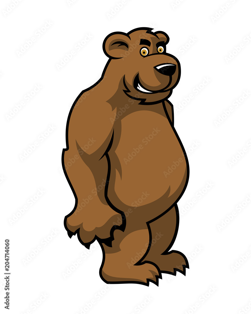 Cartoon brown bear character Cartoon brown bear character