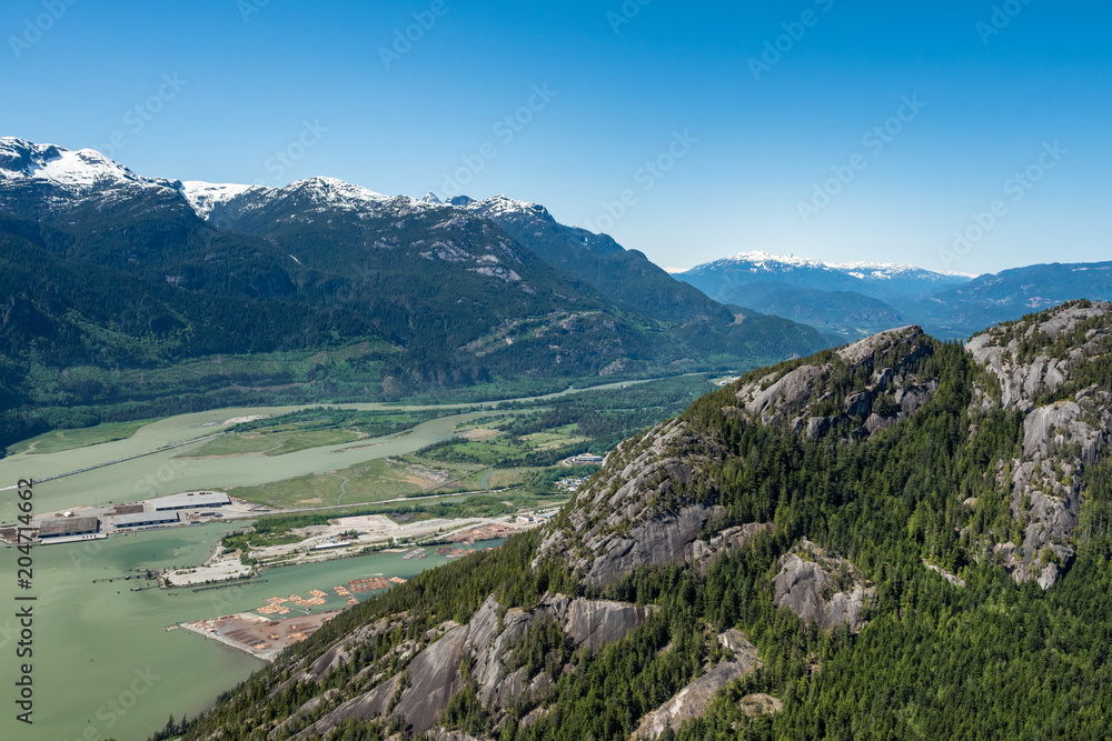 view of Squamish terminal from the mountain top
