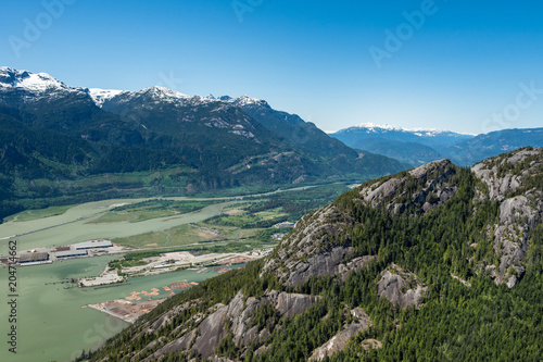 view of Squamish terminal from the mountain top