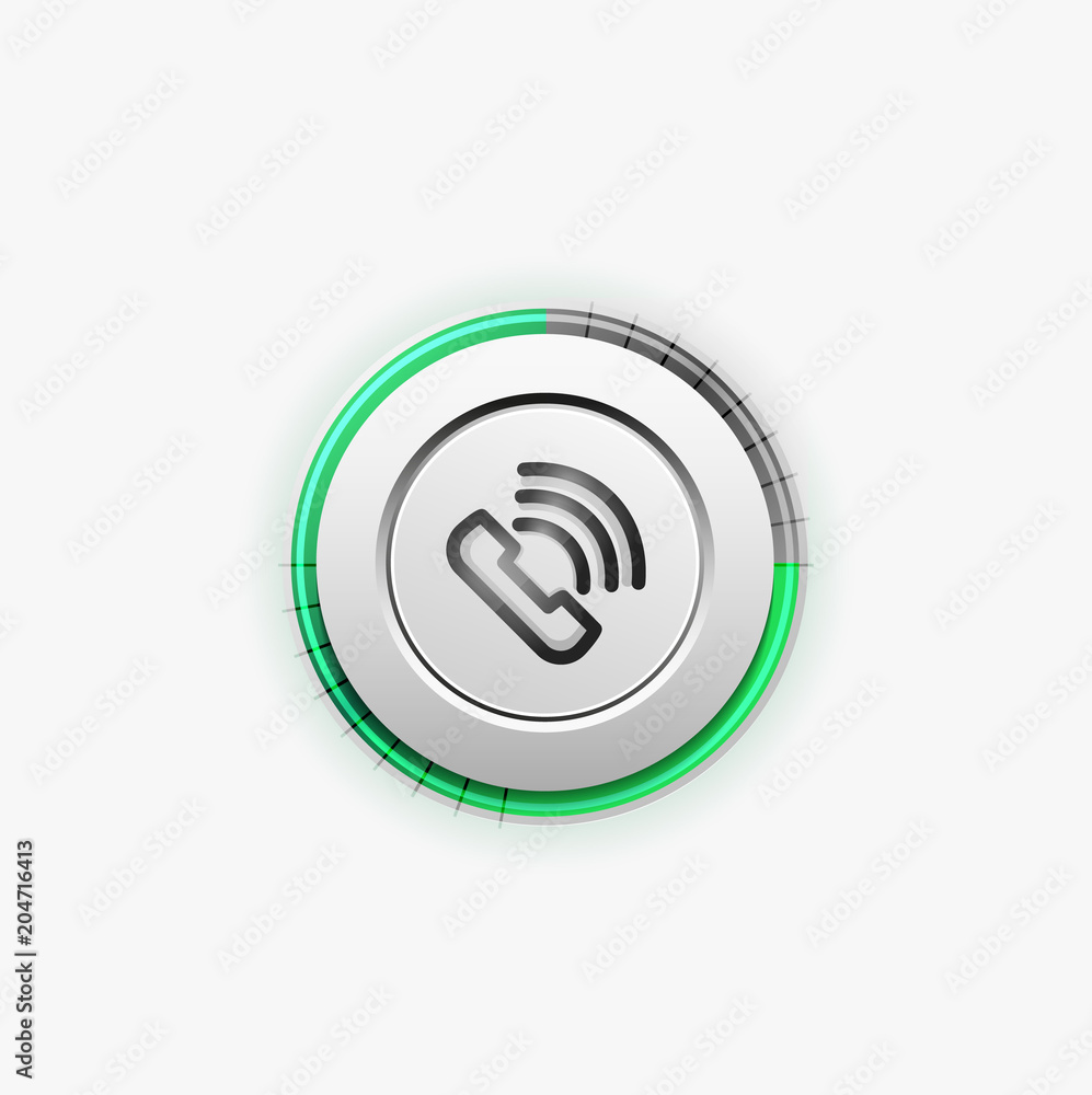 Phone button, call support idea, vector illustration Phone button, call support idea, vector illustration