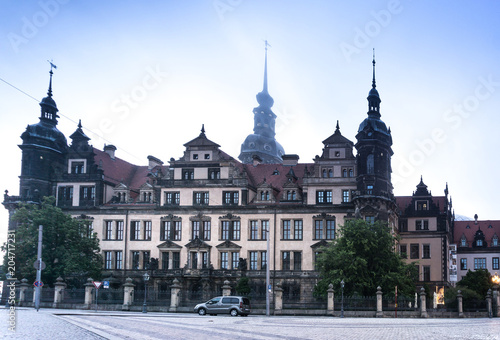 DRESDEN, GERMANY - July 23, 2017: antique building view in Dresden, Germany