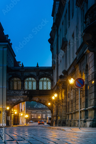 DRESDEN, GERMANY - July 23, 2017: street view of downtown Dresden, Germany