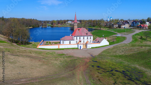 View of the Priory Palace in the sunny May afternoon. Gatchina, Russia photo