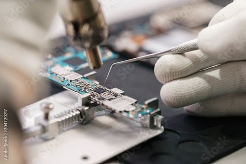Photography Work with a soldering iron