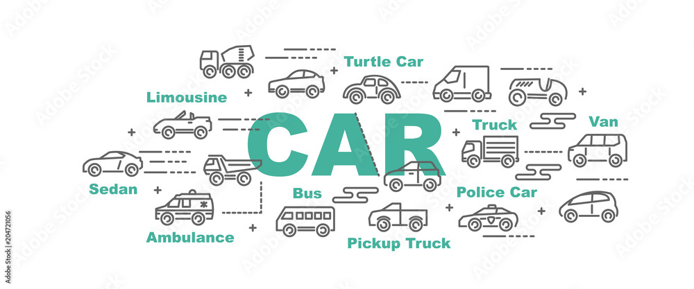 Fototapeta premium car vector banner