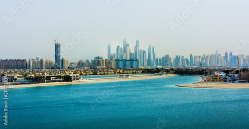 Panorama of Dubai Marina from The Palm Jumeirah island © creativefamily