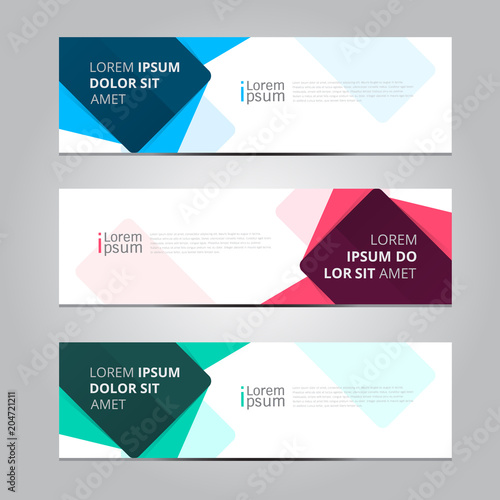 Vector abstract geometric design banner web template.