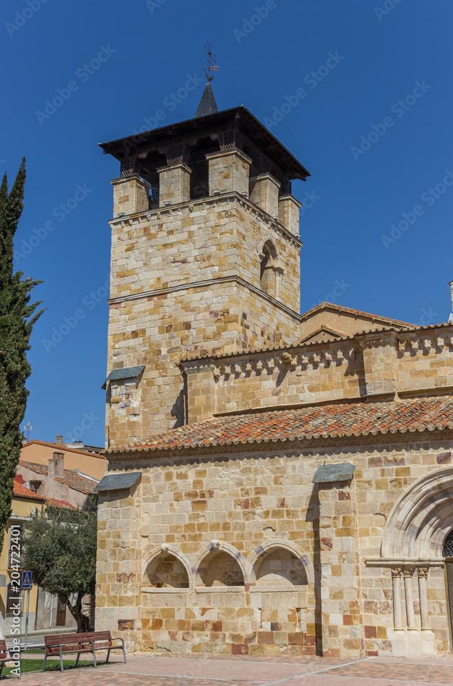 Tower of the Santa Maria de la Horta church in Zamora, Spain