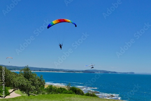 Paragliding of Long Reef headland in Sydney