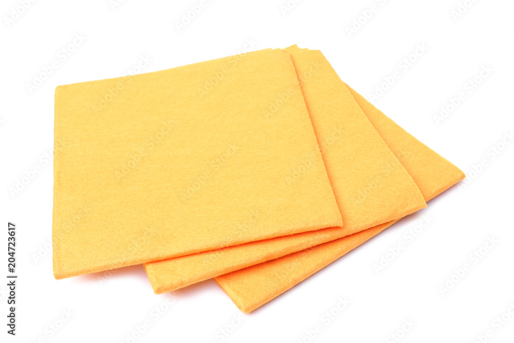 Chamois cloth isolated on white Chamois cloth isolated on white